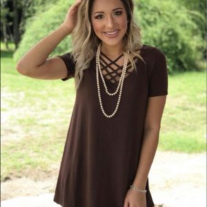 Brown Flowy shirt